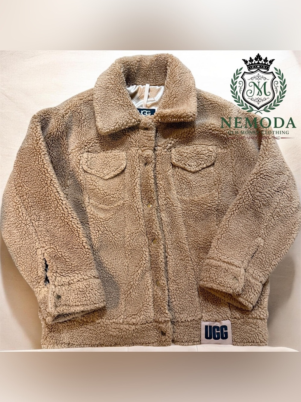 UGG Woman Teddy Sherpa Jacket in Chestnut Brown